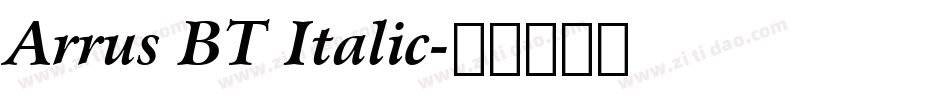 Arrus BT Italic字体转换